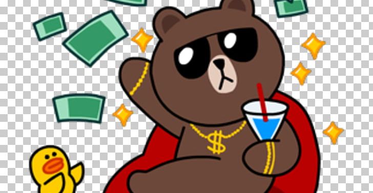 Line Friends Money Sticker PNG, Clipart, Art, Bank, Carnivoran, Cartoon, Discover Card Free PNG Download