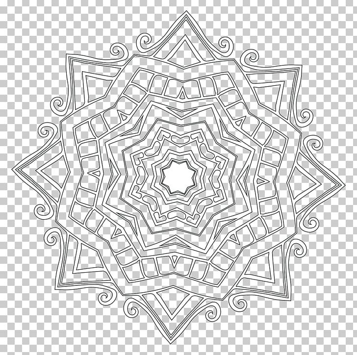 Mandala Coloring Book Drawing PNG, Clipart, Angle, Area, Black And White, Book, Buddhism Free PNG Download
