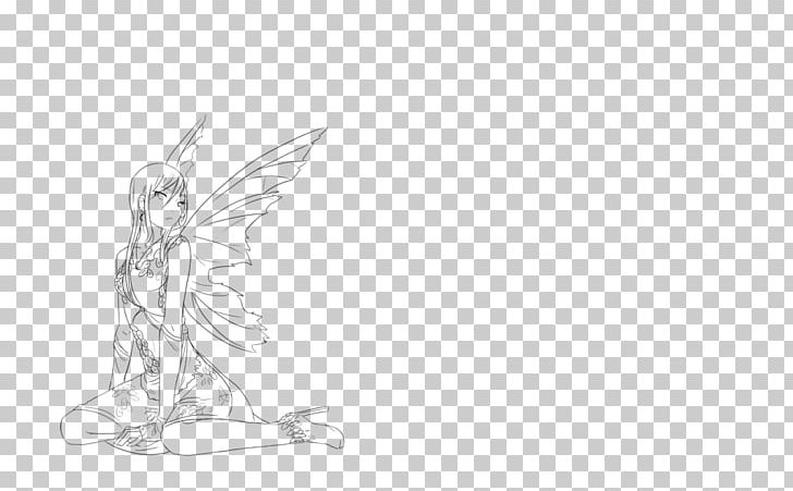 Fairy Line Art Drawing White Sketch PNG, Clipart, Angel, Anime, Artwork, Black And White, Cartoon Free PNG Download