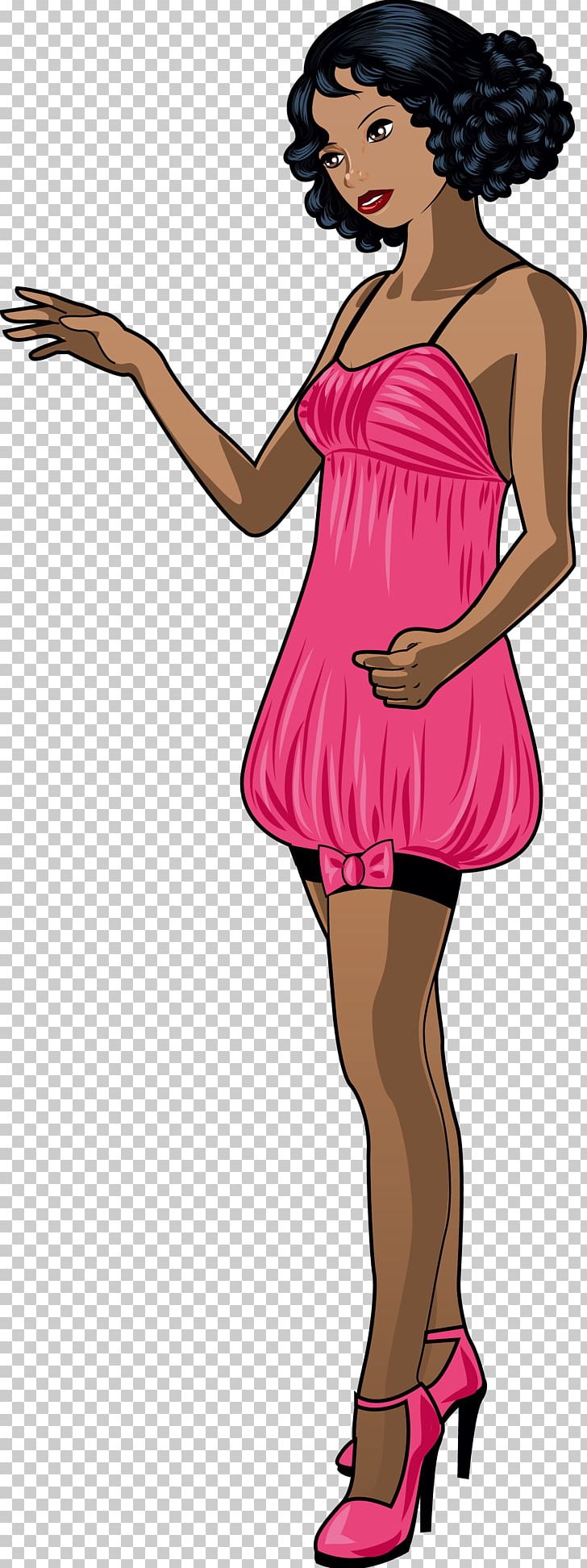 Cartoon Woman Comics Illustration PNG, Clipart, Arm, Black Hair, Business Woman, Cartoon Woman, Female Fashion Free PNG Download