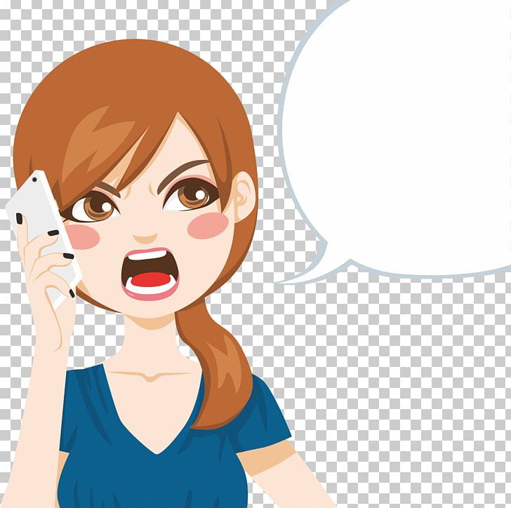Cartoon Telephone Call PNG, Clipart, Anger, Arm, Art, Boy, Brown Hair Free PNG Download
