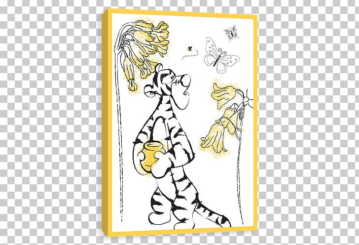 Tigger Butterfly Winnie-the-Pooh Giraffe Canvas PNG, Clipart, Art, Butterfly, Calligraphy, Canvas, Carnivoran Free PNG Download