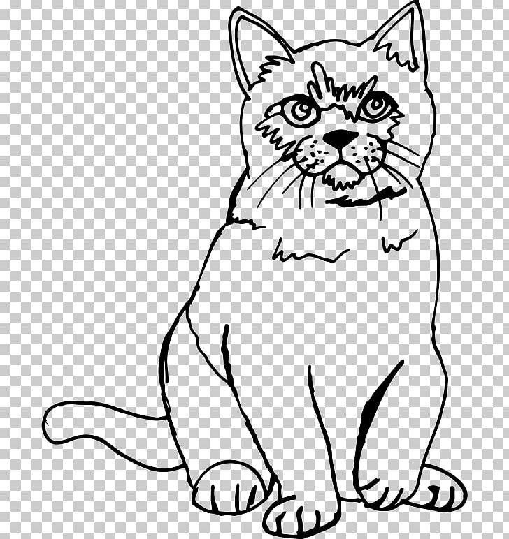 Cat Kitten Line Art Drawing Sketch PNG, Clipart, Animals, Black, Black And White, Carnivoran, Cat Free PNG Download