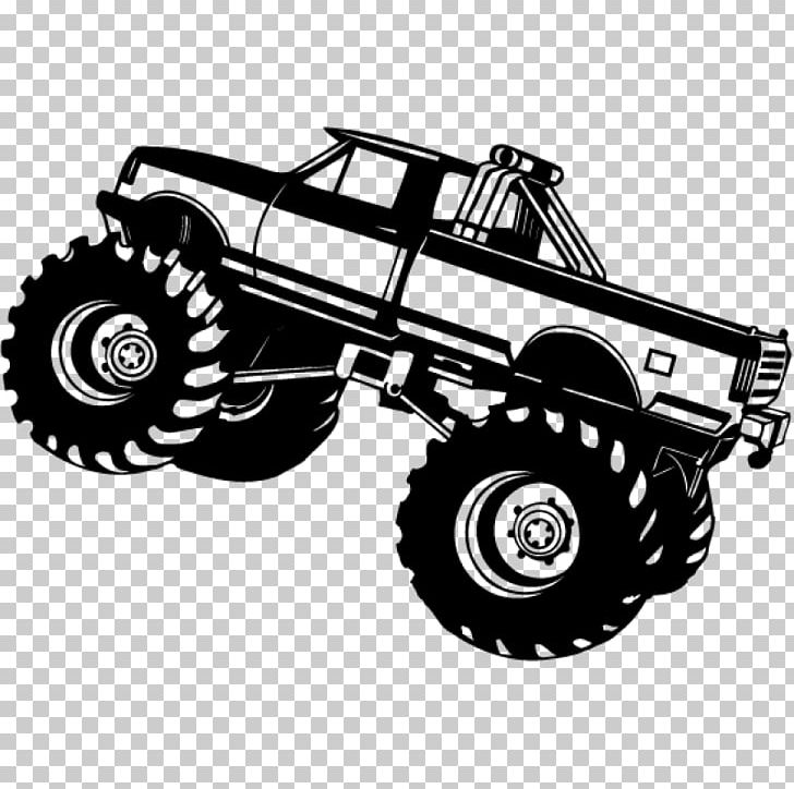 Pickup Truck Car Monster Truck PNG, Clipart, Automotive Design, Automotive Exterior, Automotive Tire, Automotive Wheel System, Black And White Free PNG Download