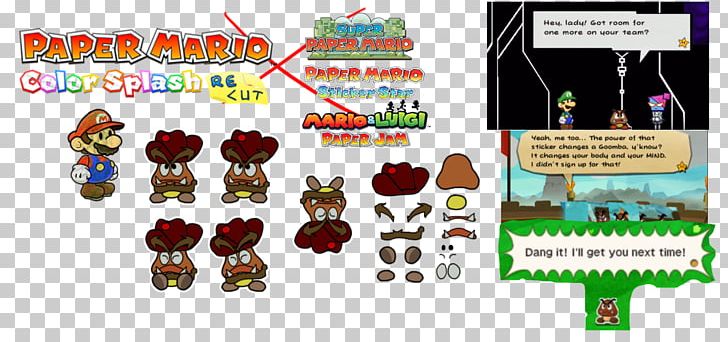 Super Mario 64 Paper Mario: Color Splash Super Paper Mario PNG, Clipart, Brand, Diagram, Game, Games, Goomba Free PNG Download