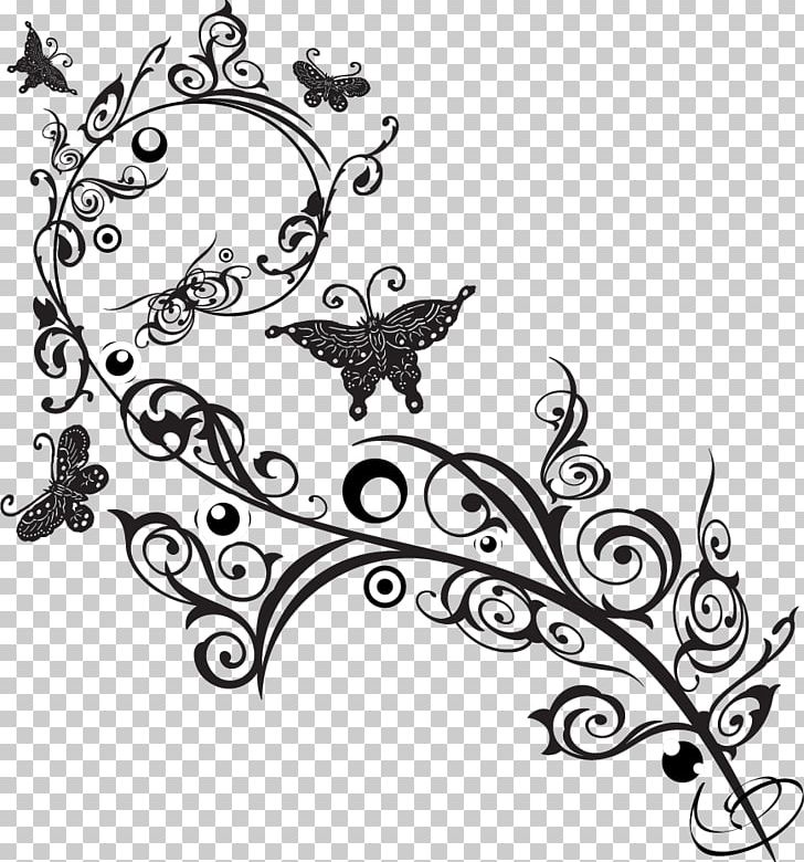 Butterfly Brush Art PNG, Clipart, Art, Artwork, Black, Black And White, Body Jewelry Free PNG Download