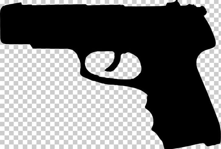 Firearm Pistol Handgun Silhouette PNG, Clipart, Air Gun, Black, Black And White, Bullet, Firearm Free PNG Download
