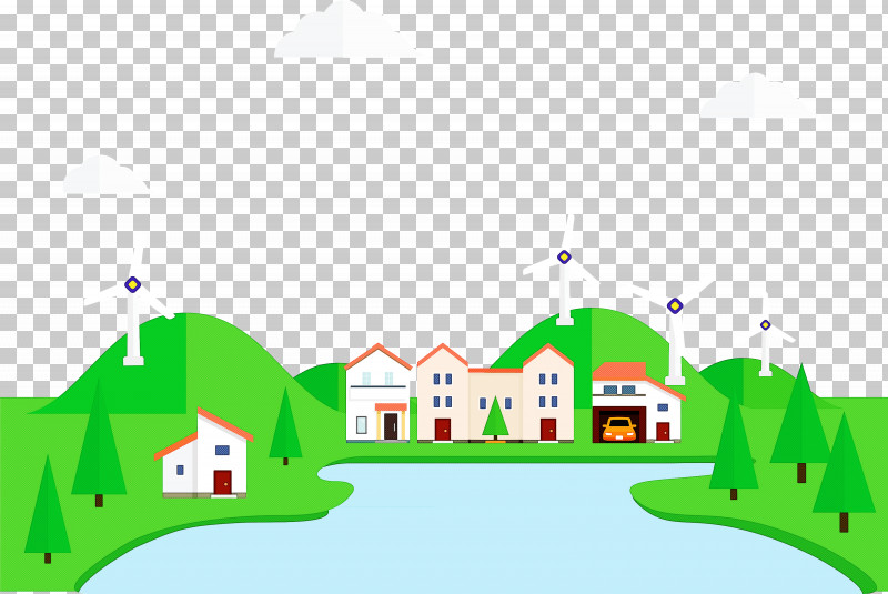 Eco Town PNG, Clipart, Cartoon, Eco, Geometry, Green, House Of M Free PNG Download
