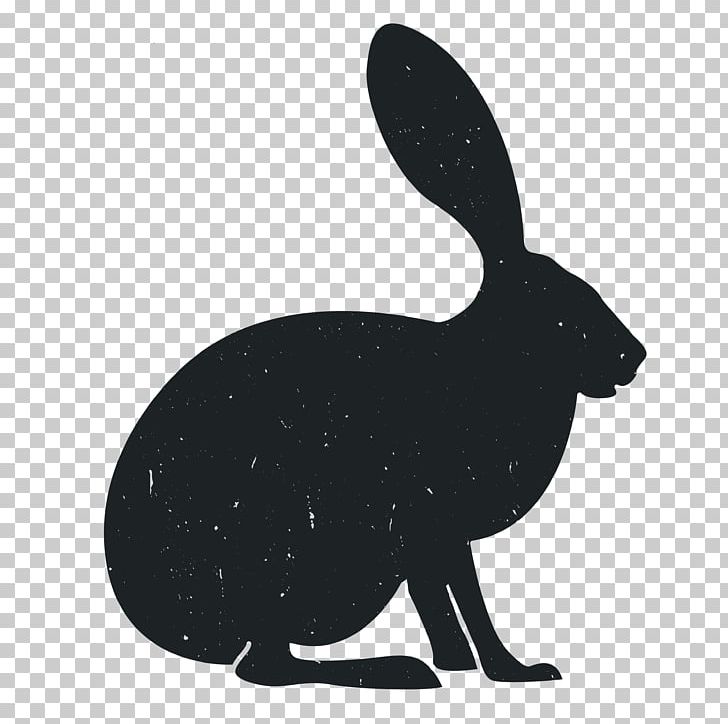 Domestic Rabbit Hare Black And White PNG, Clipart, Animal, Animals, Appl, Black And White, Cartoon Free PNG Download