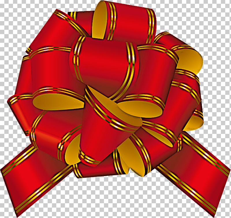 Red Ribbon Yellow Gift Wrapping Present PNG, Clipart, Gift Wrapping, Present, Red, Ribbon, Textile Free PNG Download