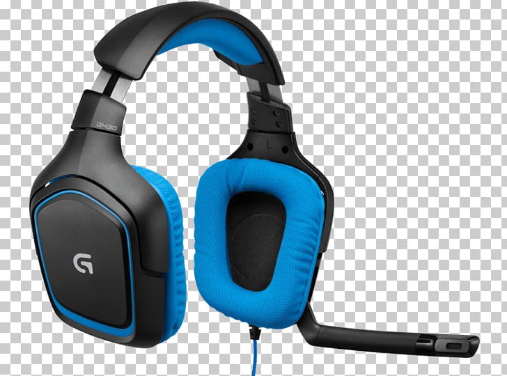 Logitech G430 Microphone Headphones 7.1 Surround Sound Headset PNG, Clipart, 71 Surround Sound, Audio, Audio Equipment, Computer, Electric Blue Free PNG Download