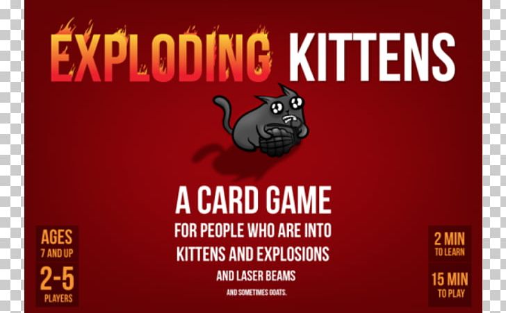 Exploding Kittens Card Game Logo Banner Brand PNG, Clipart, Advertising, Banner, Brand, Card Game, Exploding Kittens Free PNG Download