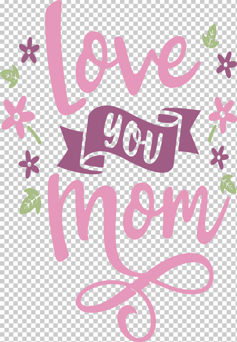 Mothers Day Love You Mom PNG, Clipart, Love You Mom, Mothers Day, Pink, Text Free PNG Download