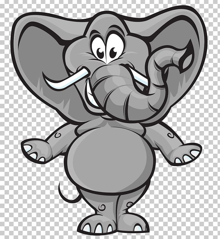 Hippopotamus Elephant Cartoon PNG, Clipart, Animals, Artwork, Black And White, Carnivoran, Cuteness Free PNG Download