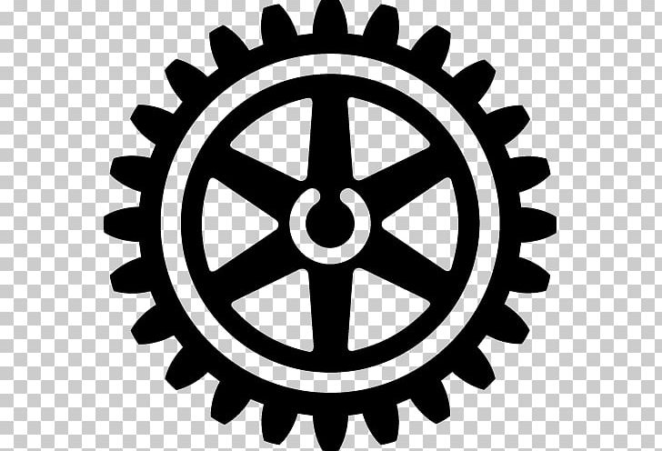 Rotary Club Of Tacoma Rotary International Organization Arlington Heights Non-profit Organisation PNG, Clipart, Bicycle Drivetrain Part, Bicycle Part, Bicycle Wheel, Black And White, Circle Free PNG Download
