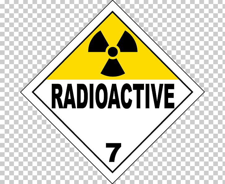 HAZMAT Class 7 Radioactive Substances Dangerous Goods Placard Transport Material PNG, Clipart, Angle, Cargo, Coating, Fissile Material, Hazmat Class 9 Miscellaneous Free PNG Download
