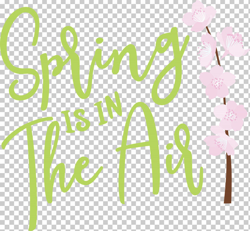 Spring Spring Is In The Air PNG, Clipart, Floral Design, Geometry, Green, Happiness, Line Free PNG Download