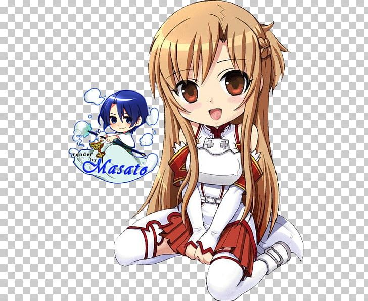 Asuna Kirito Chibi Sword Art Online Anime PNG, Clipart, Anime, Art, Asuna, Brown Hair, Cartoon Free PNG Download