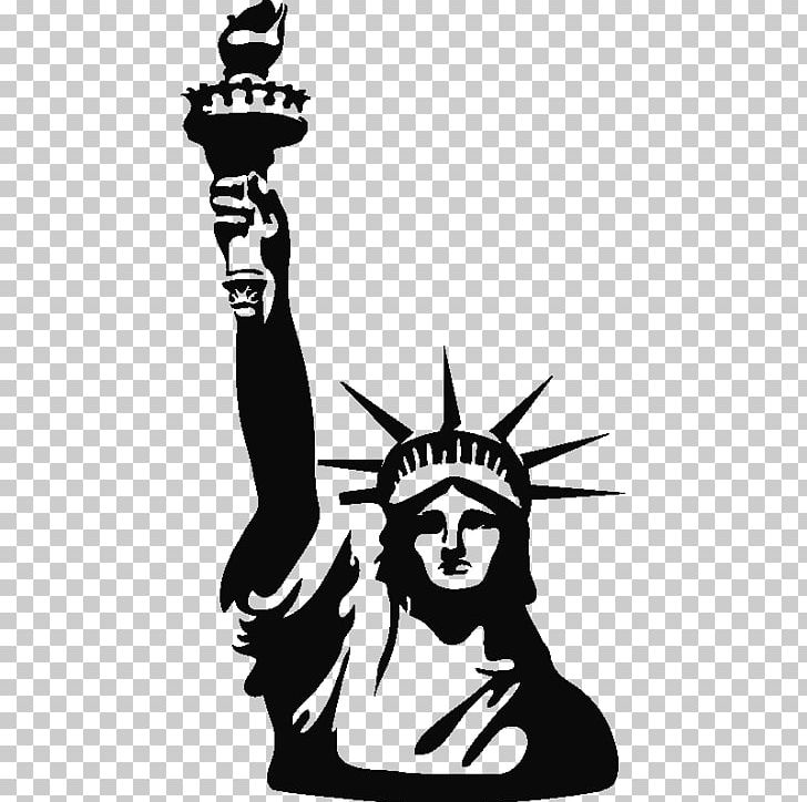 Statue Of Liberty Paris Sticker PNG, Clipart, Art, Black, Black And White, Cartoon, Fictional Character Free PNG Download