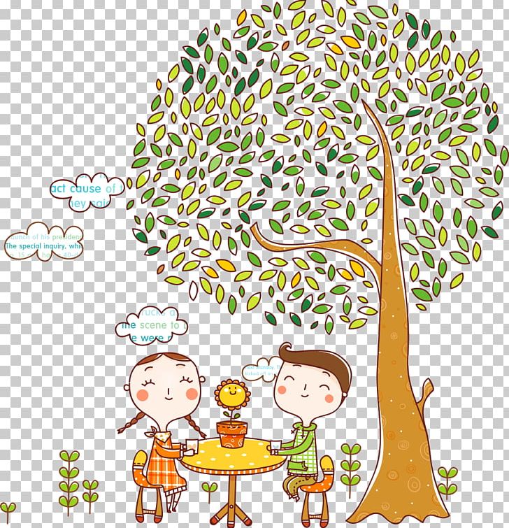 Tree Illustration PNG, Clipart, Branch, Cartoon, Cartoon Characters, Child, Eating Free PNG Download