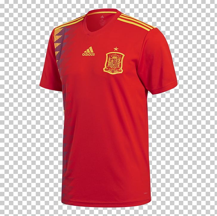T-shirt Jersey Spain National Football Team Adidas PNG, Clipart, Active Shirt, Adidas, Clothing, Jersey, Nike Free PNG Download