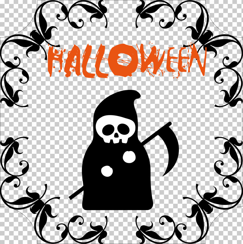 Happy Halloween PNG, Clipart, Beak, Birds, Black And White, Cartoon, Character Free PNG Download