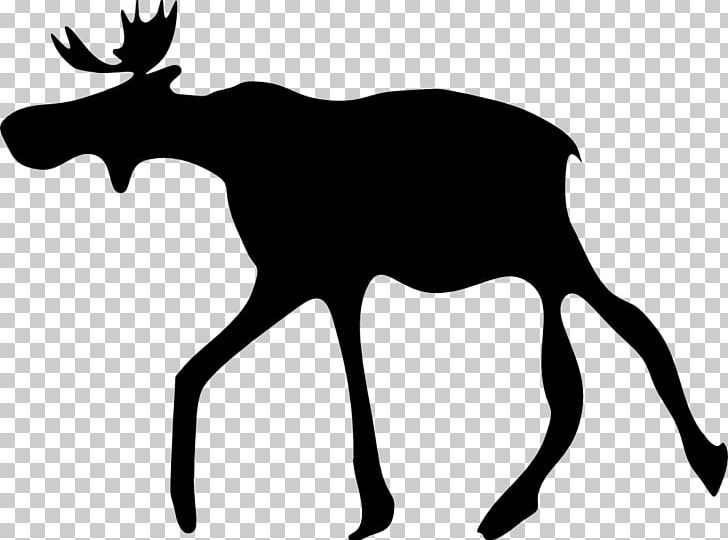Elk Moose Deer PNG, Clipart, Animals, Antler, Black And White, Deer, Elk Free PNG Download