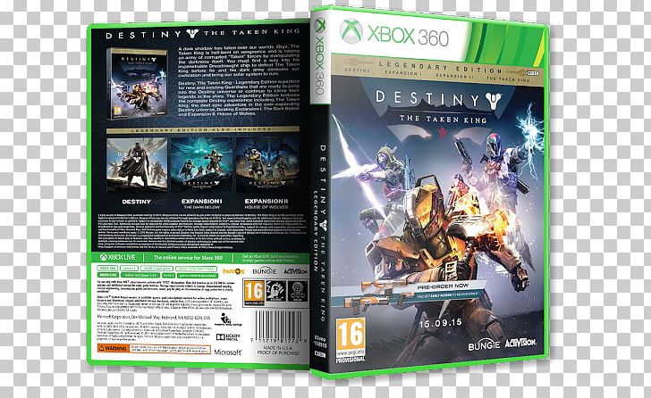 Xbox 360 Destiny: The Taken King Video Game Xbox One PNG, Clipart, Capa, Computer, Destiny, Destiny The Taken King, Electronic Device Free PNG Download