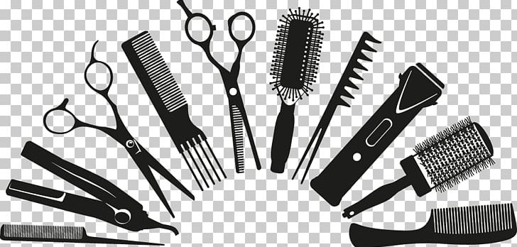 Hairdresser Beauty Parlour Comb Drawing PNG, Clipart, Barber, Beauty Parlour, Black And White, Brush, Comb Free PNG Download