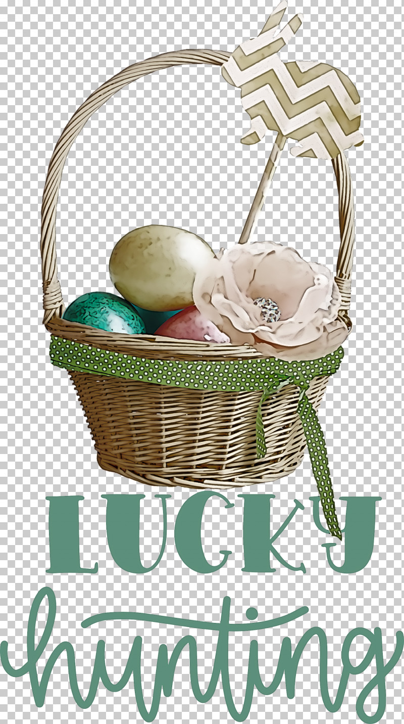 Lucky Hunting Happy Easter Easter Day PNG, Clipart, Basket, Easter Day, Gift, Gift Basket, Hamper Free PNG Download