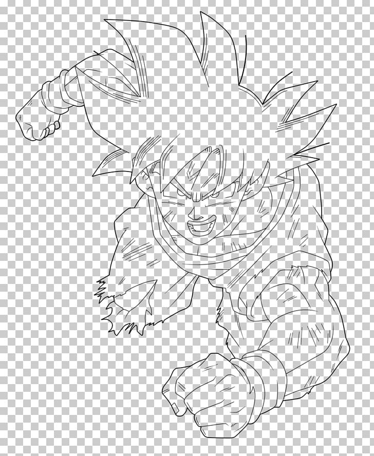 Goku Frieza Super Saiyan Drawing Sketch PNG, Clipart, Arm, Artwork, Black, Black And White, Cartoon Free PNG Download