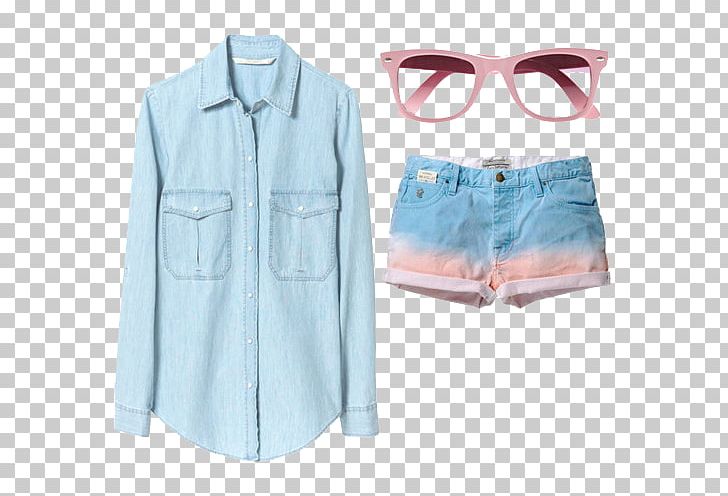 Denim Blouse Jeans Shirt Shorts PNG, Clipart, Blouse, Button, Clothing, Denim, Dress Free PNG Download