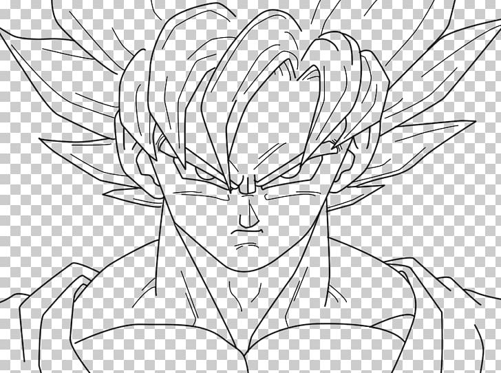 Goku Vegeta Gohan Trunks Gogeta PNG, Clipart, Angle, Artwork, Black, Black And White, Cartoon Free PNG Download