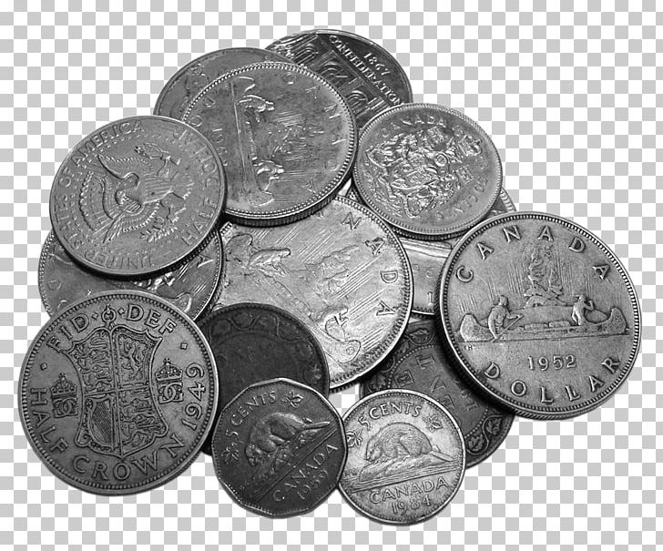 Money Coin Silver Metal Currency PNG, Clipart, Black And White, Cash, Coin, Currency, Metal Free PNG Download