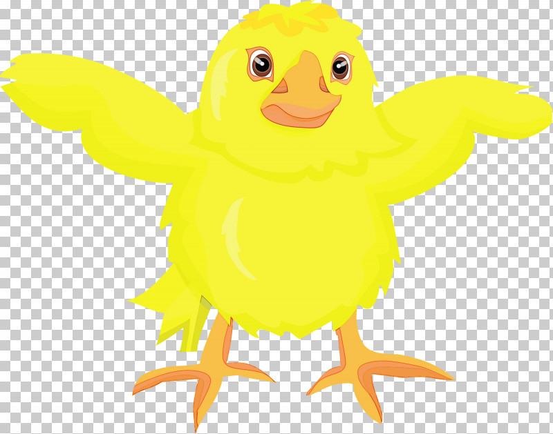 Cartoon Yellow Beak Bird PNG, Clipart, Baby Chicken, Beak, Bird, Cartoon, Paint Free PNG Download