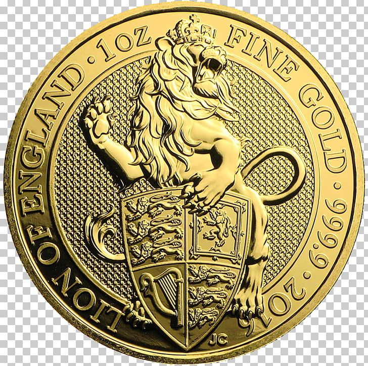 Royal Mint The Queen's Beasts Gold Bullion Coin PNG, Clipart, American Gold Eagle, Bronze Medal, Bullion, Bullion Coin, Coin Free PNG Download