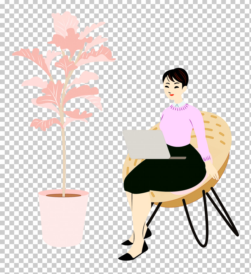 Alone Time Lady Computer PNG, Clipart, Alone Time, Behavior, Cartoon, Chair, Computer Free PNG Download