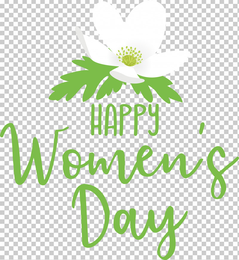Happy Women’s Day PNG, Clipart, Flower, Green, Leaf, Logo, Meter Free PNG Download
