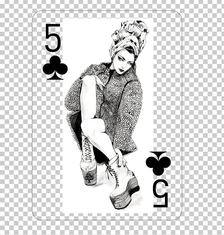 Playing Card Fashion Illustration Game PNG, Clipart, Art, Black And White, Card Game, Comics, Drawing Free PNG Download