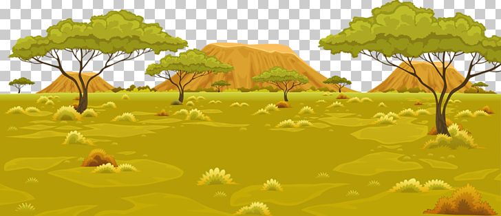 Africa Landscape Illustration PNG, Clipart, Background Green, Biome, Cartoon, Drawing, Ecoregion Free PNG Download