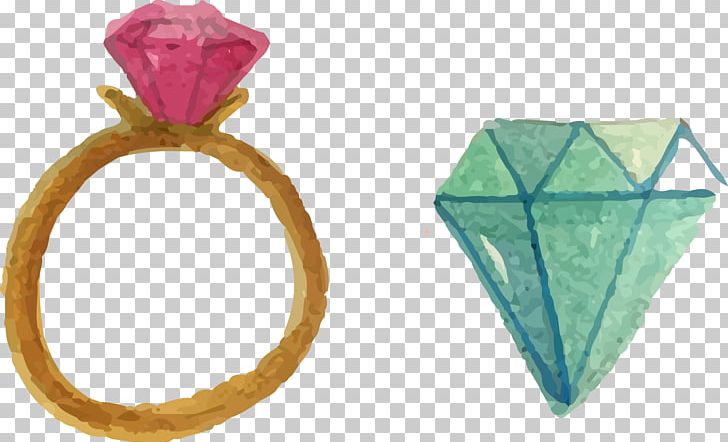 Drawing Watercolor Painting Ring PNG, Clipart, Body Jewelry, Cartoon, Crystal, Decorative Elements, Diamond Free PNG Download