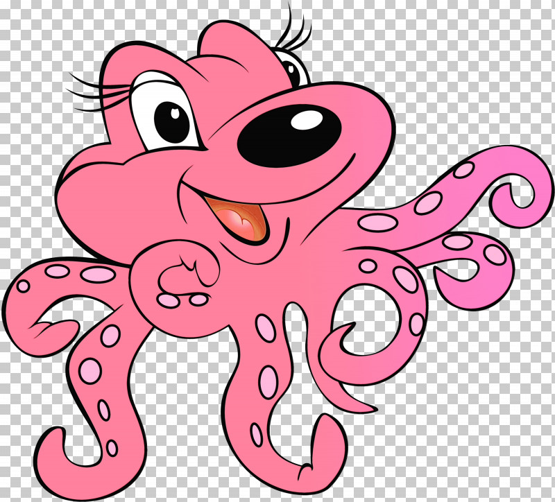 Giant Pacific Octopus Pink Octopus Octopus Cartoon PNG, Clipart, Cartoon, Giant Pacific Octopus, Line, Octopus, Paint Free PNG Download