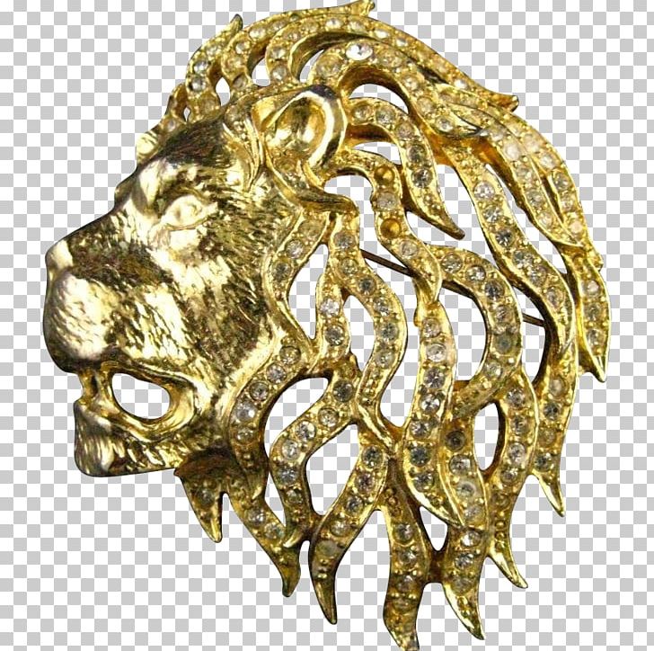 Lion Brooch Gold Jewellery Imitation Gemstones & Rhinestones PNG, Clipart, Animals, Bracelet, Brass, Brooch, Gold Free PNG Download