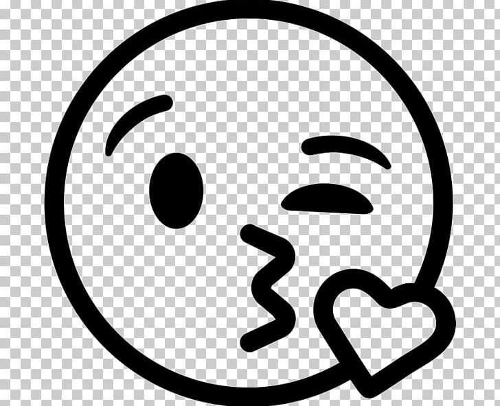 Emoji Kiss Love Drawing Emoticon PNG, Clipart, Area, Black And White, Circle, Computer Icons, Drawing Free PNG Download