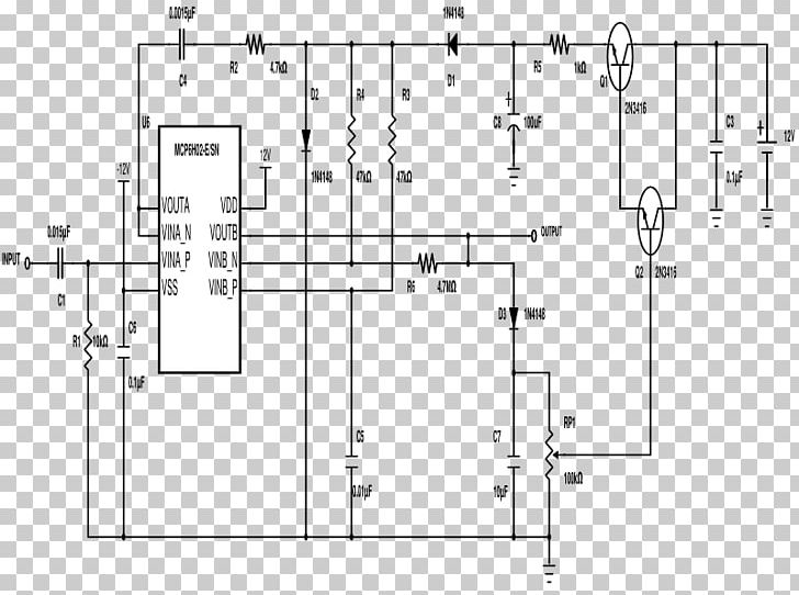 Technical Drawing Diagram Diode PNG, Clipart, Angle, Area, Art, Black And White, Circuit Component Free PNG Download