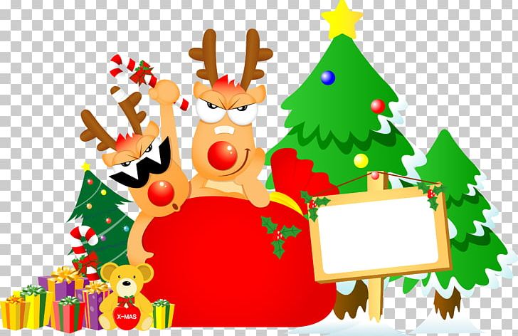 Rudolph Reindeer Santa Claus Christmas PNG, Clipart, Animation, Cartoon, Christmas Decoration, Christmas Tree, Drawing Free PNG Download
