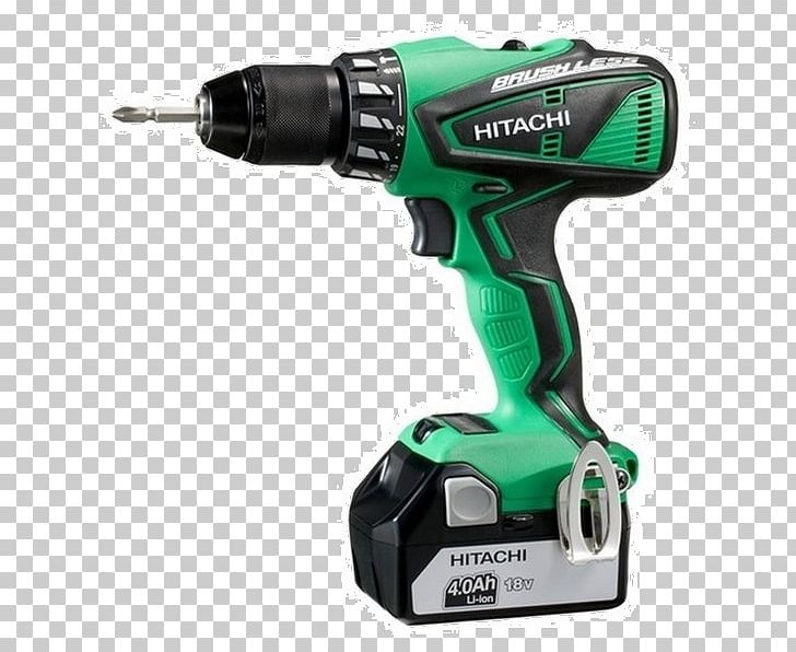 Screw Gun Hitachi Augers Tool Brushless Perceuse Visseuse A Percussion 2x18V 4Ah PNG, Clipart, Augers, Drill, Drilling, Hammer Drill, Hand Tool Free PNG Download