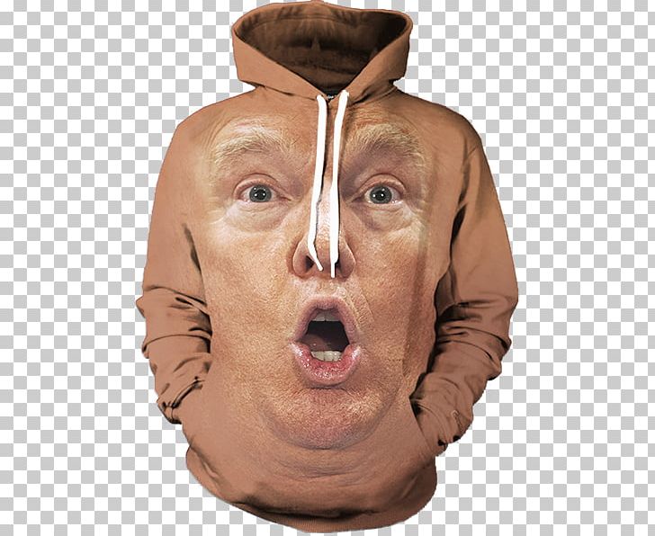 Hoodie Donald Trump Tracksuit T-shirt All Over Print PNG, Clipart, All Over Print, Celebrities, Cheek, Chin, Clothing Free PNG Download