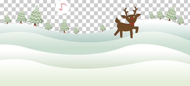 Deer Pine Snow Computer File PNG, Clipart, Carnivoran, Cartoon, Computer Wallpaper, Deer, Fictional Character Free PNG Download