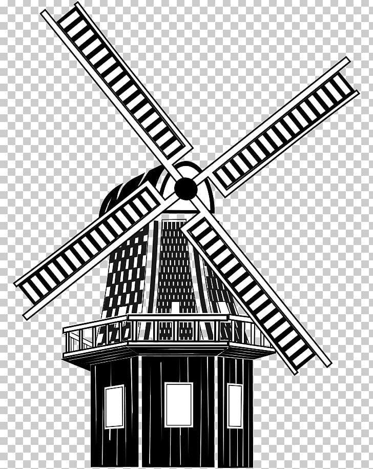 Windmill Wind Turbine PNG, Clipart, Black And White, Building, Computer Icons, Desktop Wallpaper, Drawing Free PNG Download